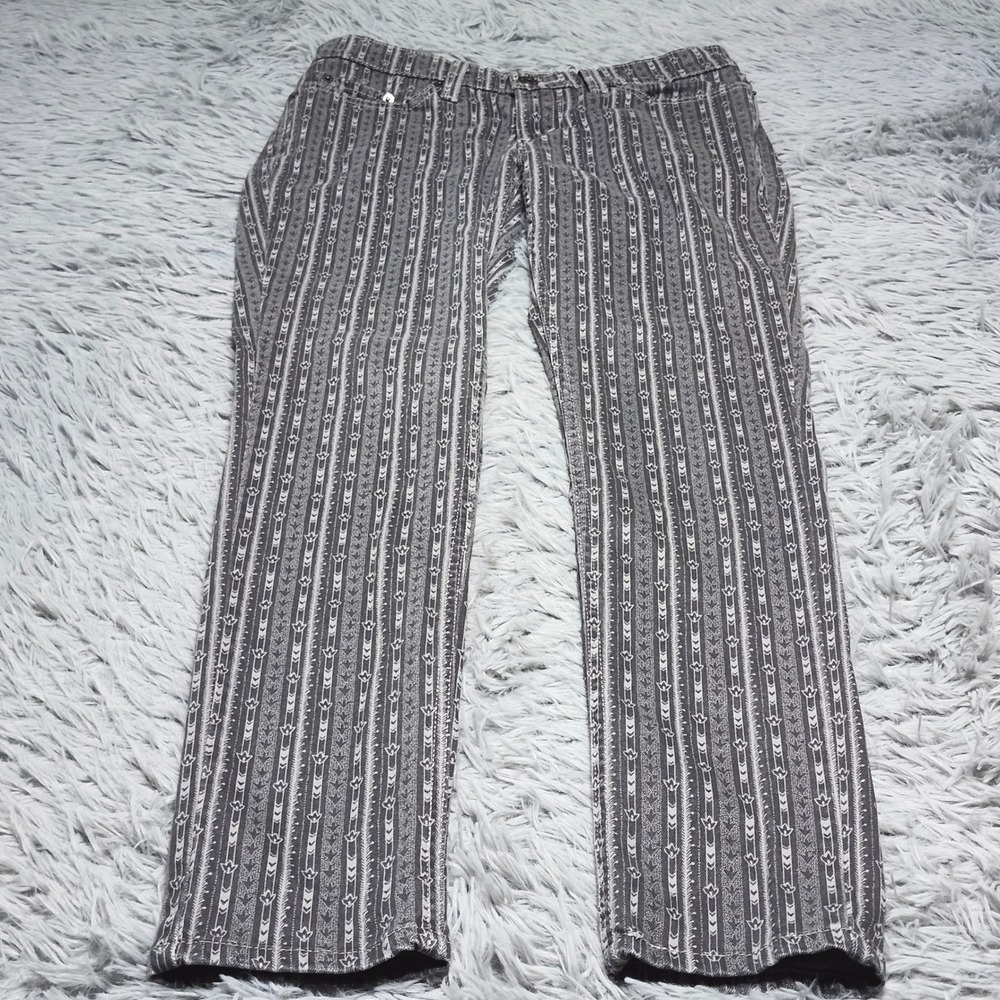 Levis 524 Too Superlow Jeans Womens Juniors 7 7M Jacquard Skinny Cotton Stretch